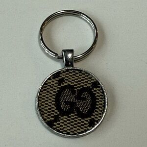 Gucci upcycled Brown and Silver Key Holder authentic material